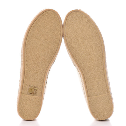 Saint Laurent Metallic Lambskin Monogram Espadrilles 38.5 Gold 5 of 11