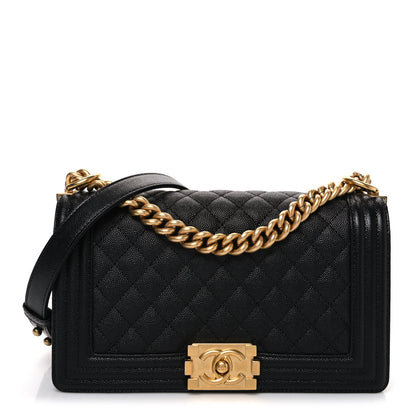 Chanel Caviar Quilted Medium Boy Flap Black 1 of 11