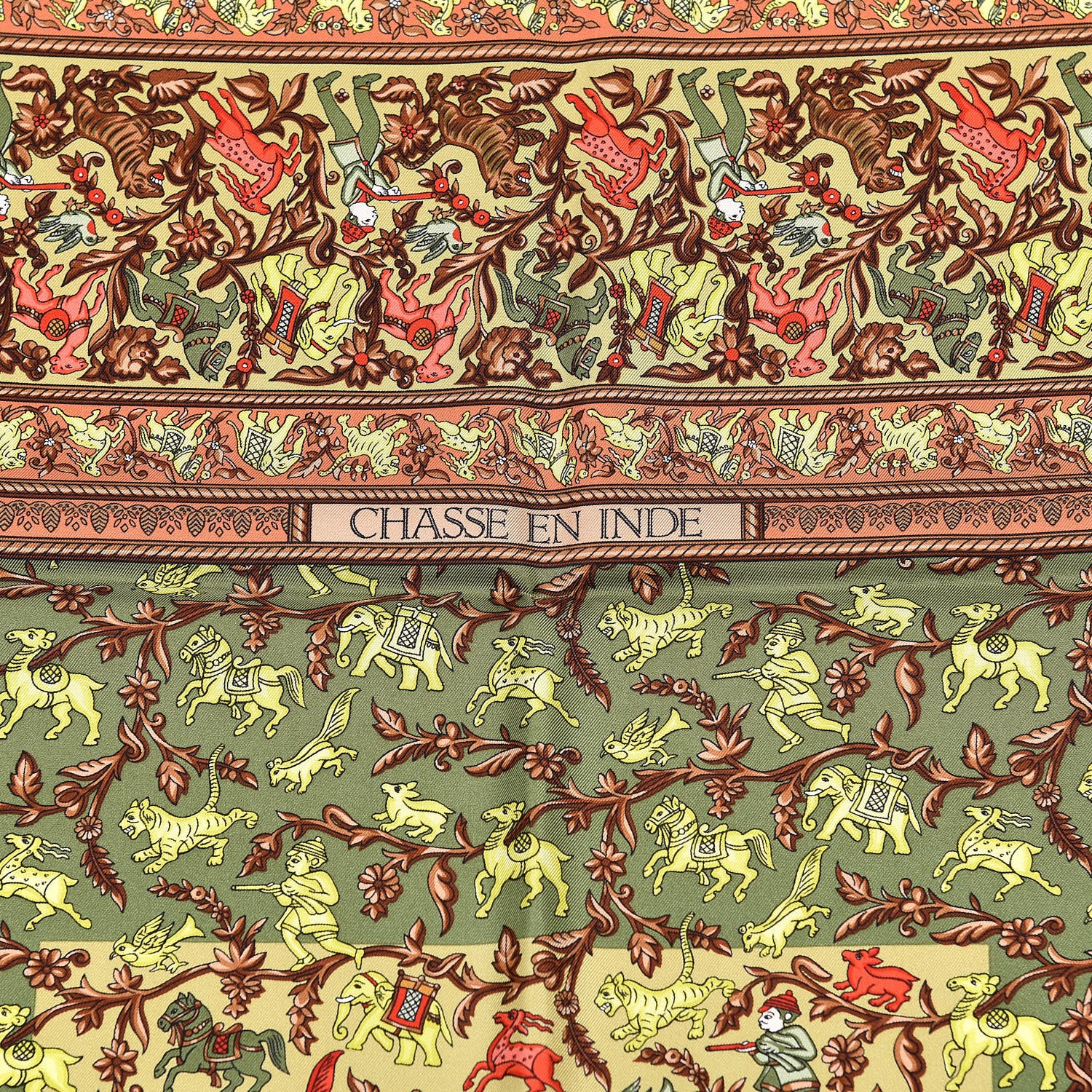 Hermes Silk Chasse En Inde Scarf 90 4 of 6