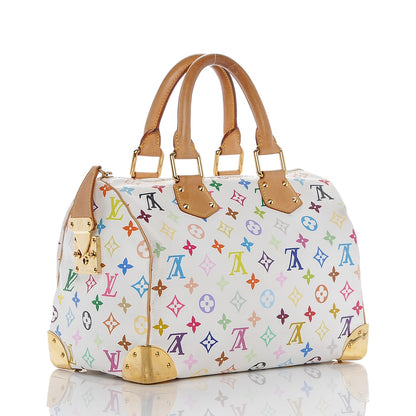 Louis Vuitton Monogram Multicolor Speedy 30 White 3 of 9