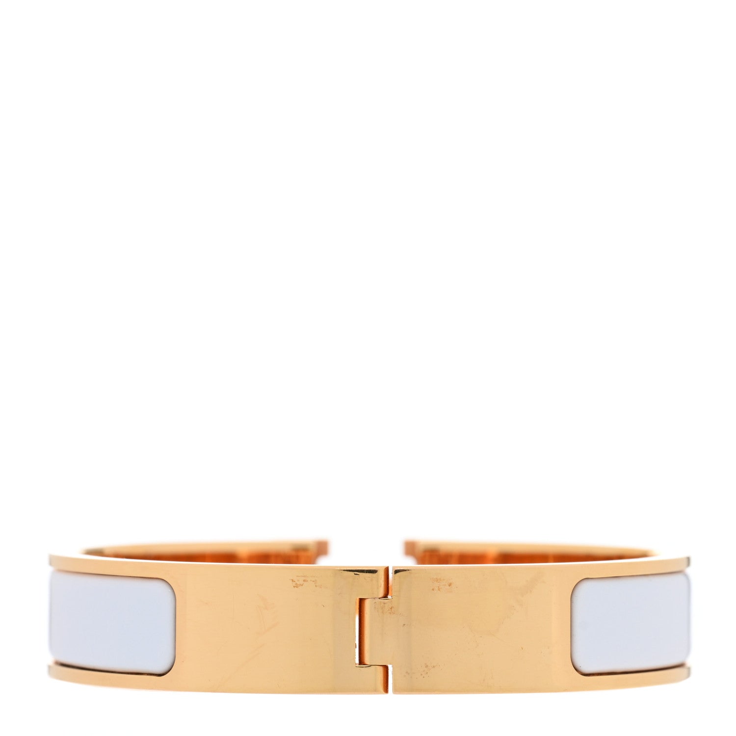 Hermes Enamel Narrow Clic Clac H Bracelet PM White 2 of 3