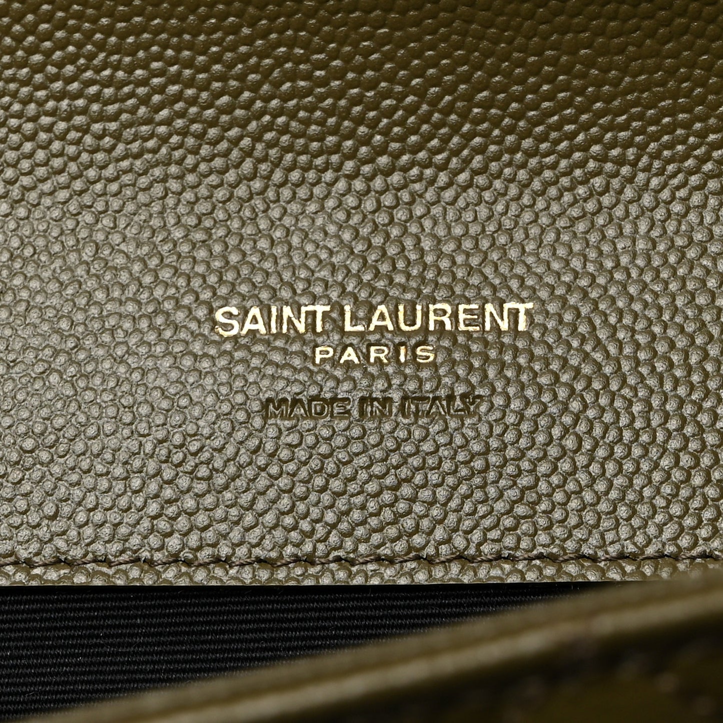 Grain De Poudre Textured Mixed Matelasse Triquilt Monogram Clutch Vert Kaki