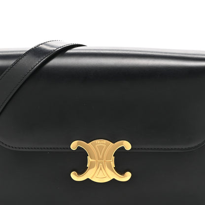 Celine Shiny Calfskin Medium Triomphe Black 9 of 11