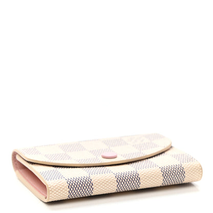 Louis Vuitton Damier Azur Rosalie Coin Purse Rose Ballerine 4 of 8