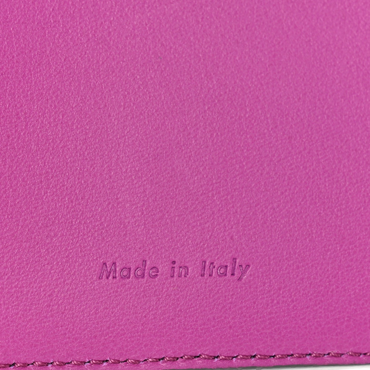 Celine Grained Calfskin Medium Multifunction Strap Wallet Grey Magenta 6 of 6