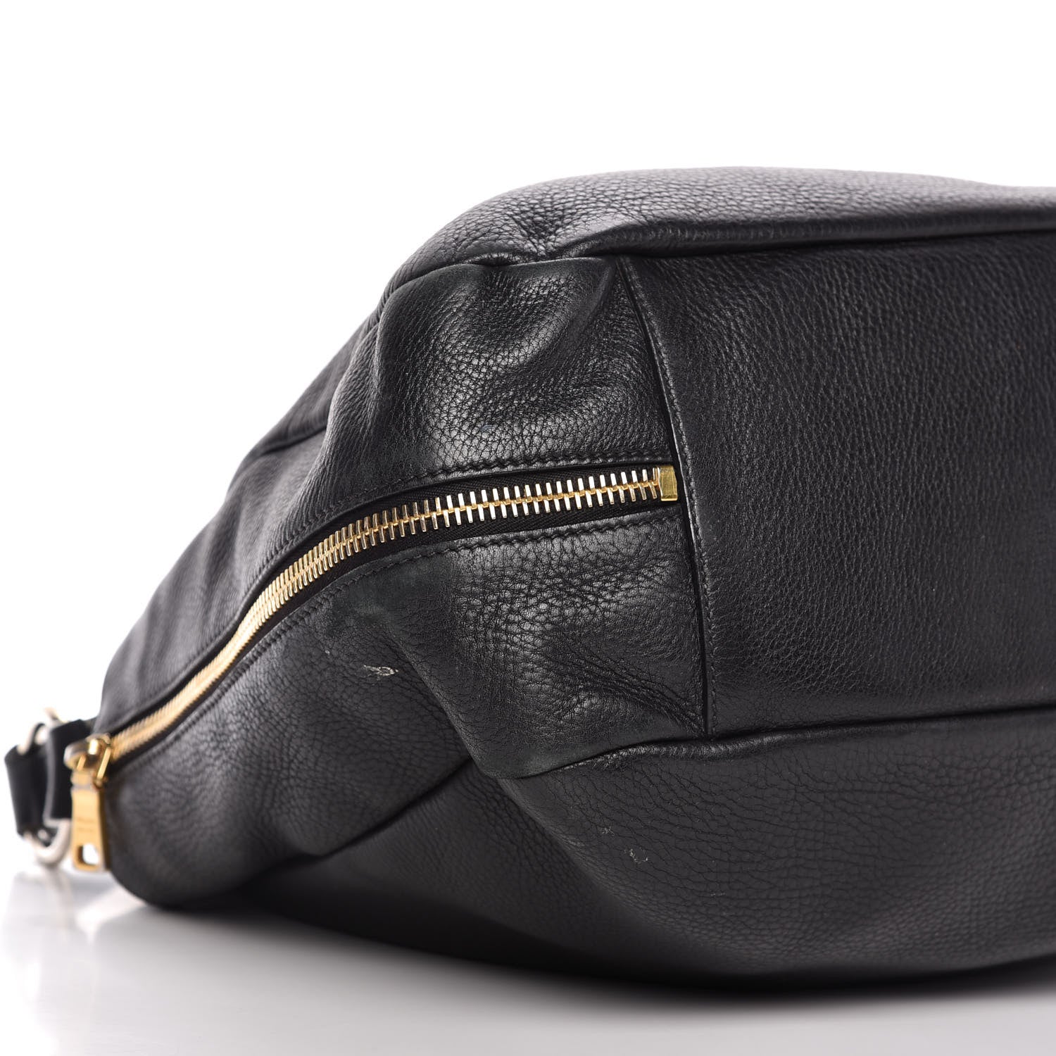 Prada Vitello Daino Side Zip Pocket Hobo Black 6 of 15