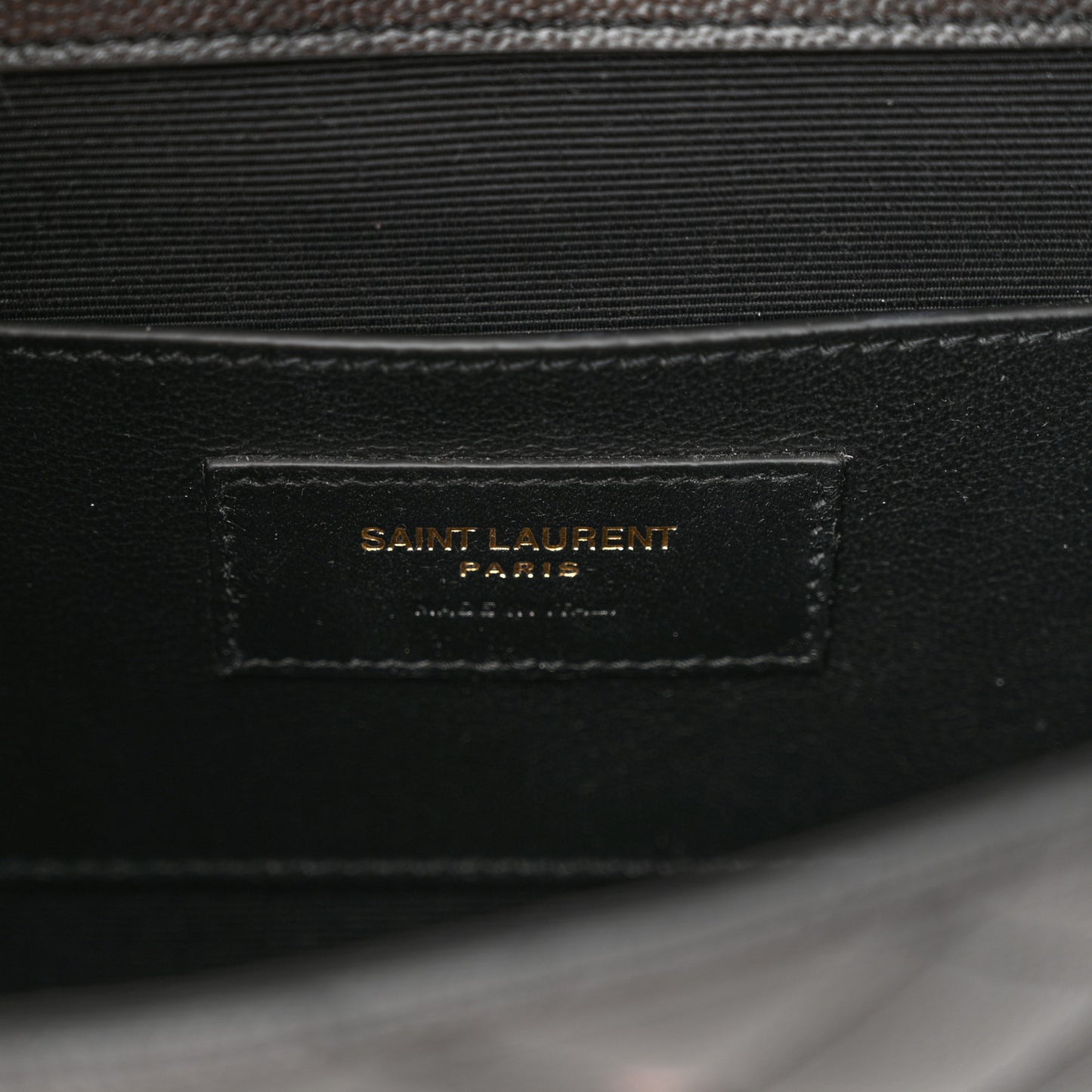 Grain De Poudre Textured Mixed Matelasse Triquilt Small Monogram Satchel Black