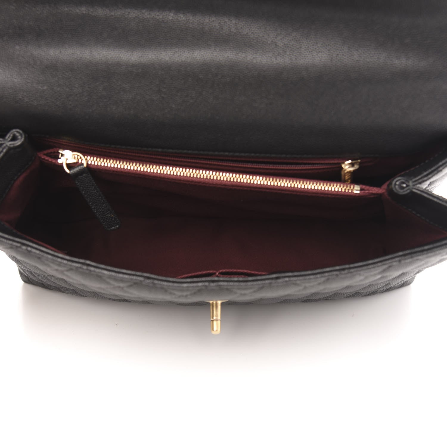 Chanel Caviar Quilted Medium Coco Handle Flap Black 5 of 10
