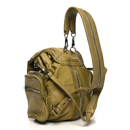 Alexander Wang Lambskin Mini Marti Backpack Green Silver Hardware 3 of 10