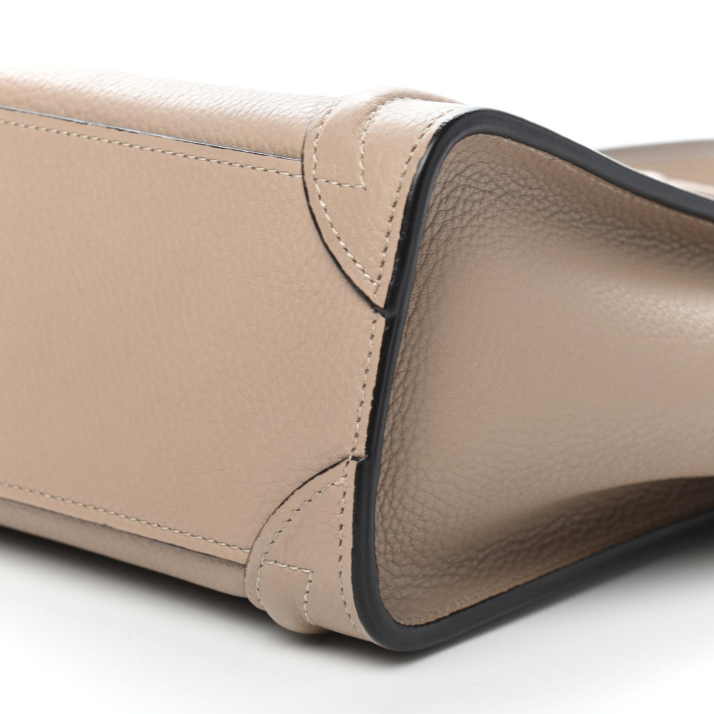 Drummed Calfskin Nano Luggage Dune