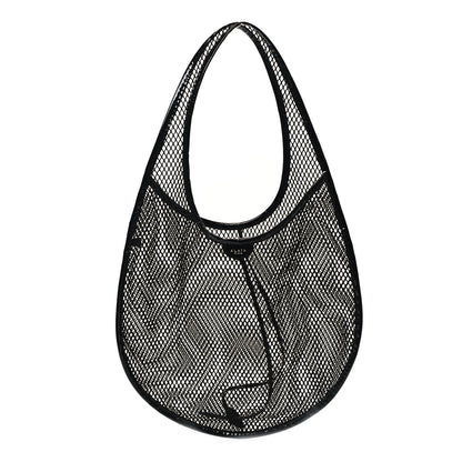 Alaia Fishnet Patent Calfskin Medium One Piece Bag Black 1 of 11
