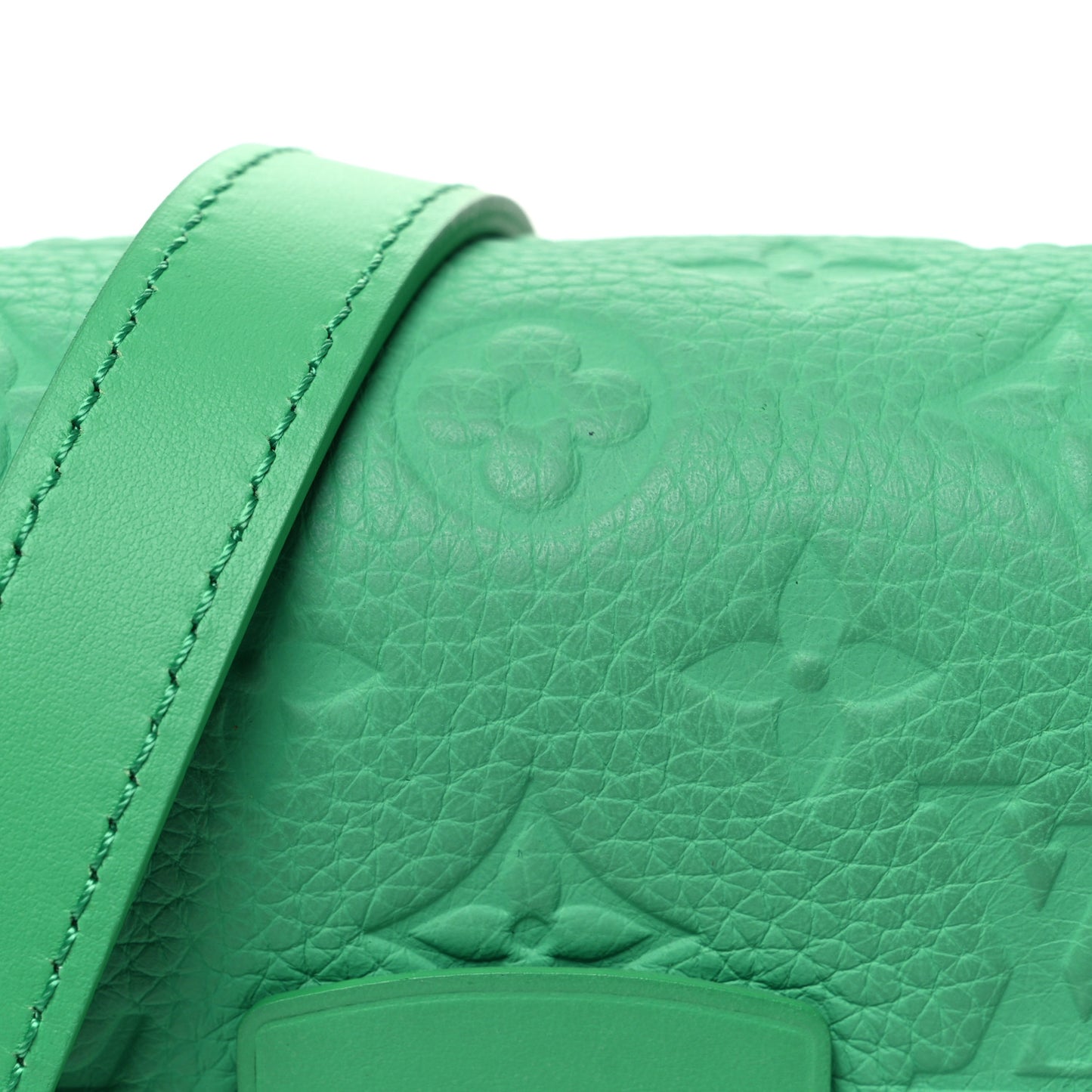 Taurillon Monogram S Lock Wearable Wallet Minty Green
