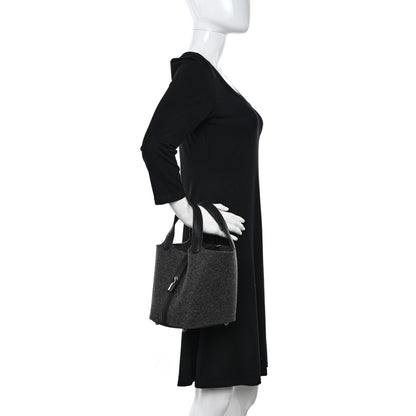 Hermes Feutre Swift Picotin Lock 18 PM Gris Moyen Black 2 of 11