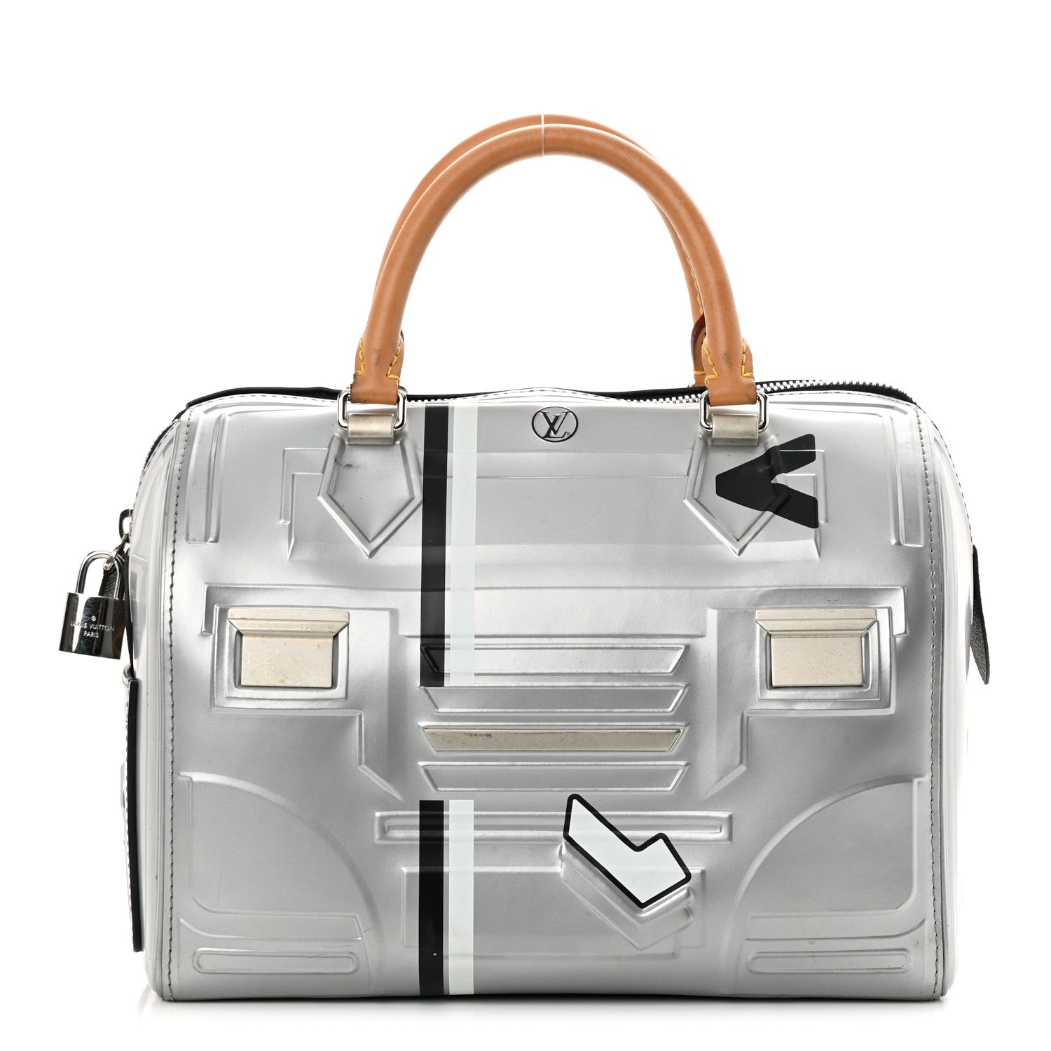 Louis Vuitton Epi Spaceship Embossed Speedy 25 Silver 1 of 15