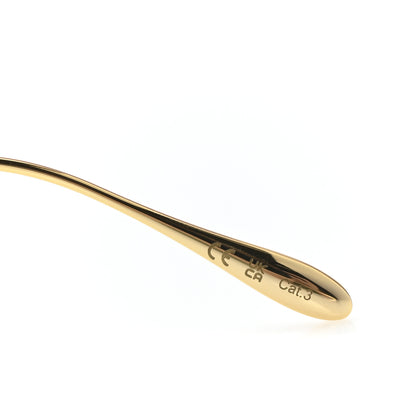 Gucci Metal Mask Sunglasses GG1436S Grey Gold 7 of 8