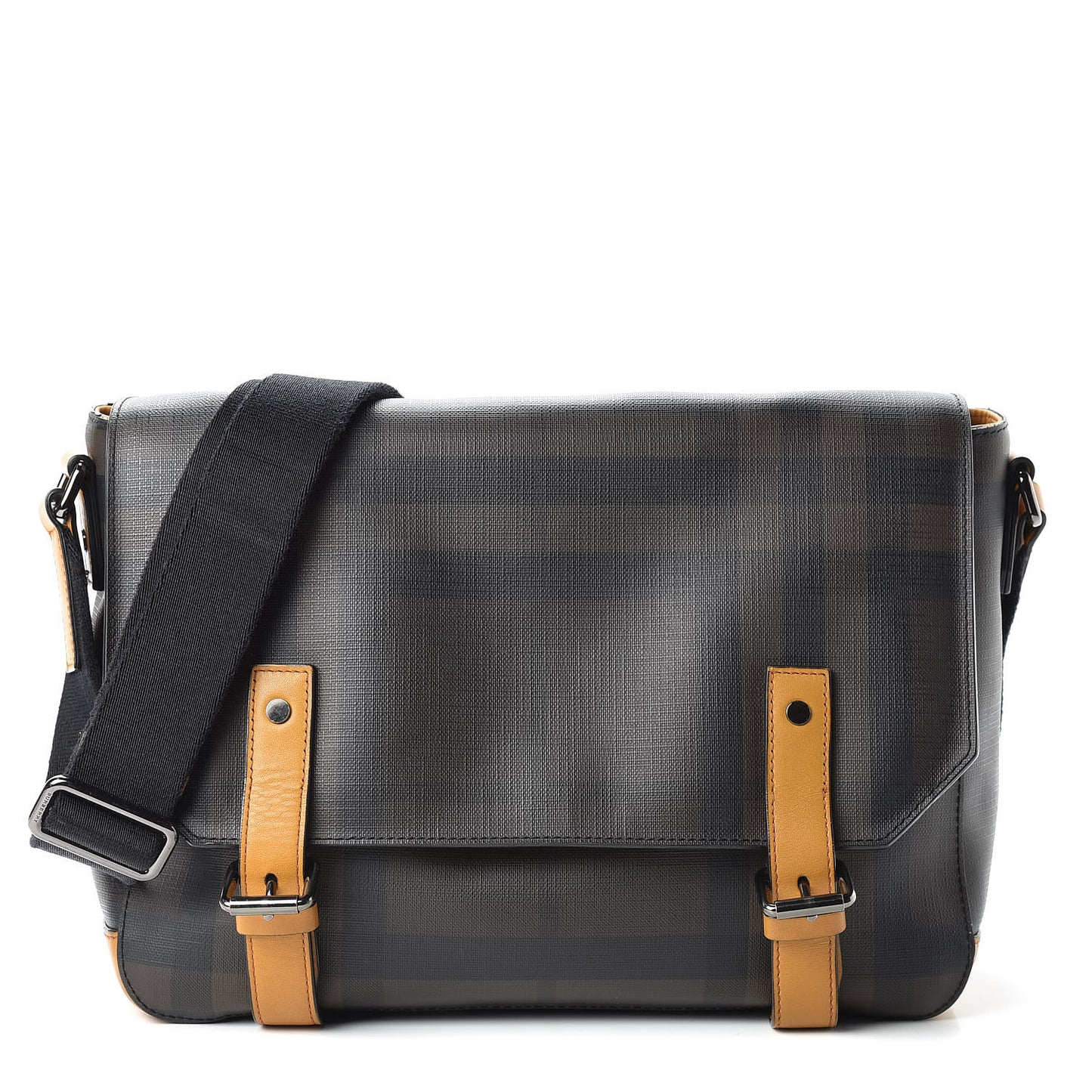 Smoked Check Medium Messenger Bag Brown