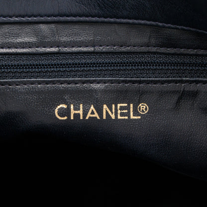 Chanel Calfskin Quilted Shoulder Bag Navy Blue 6 of 8