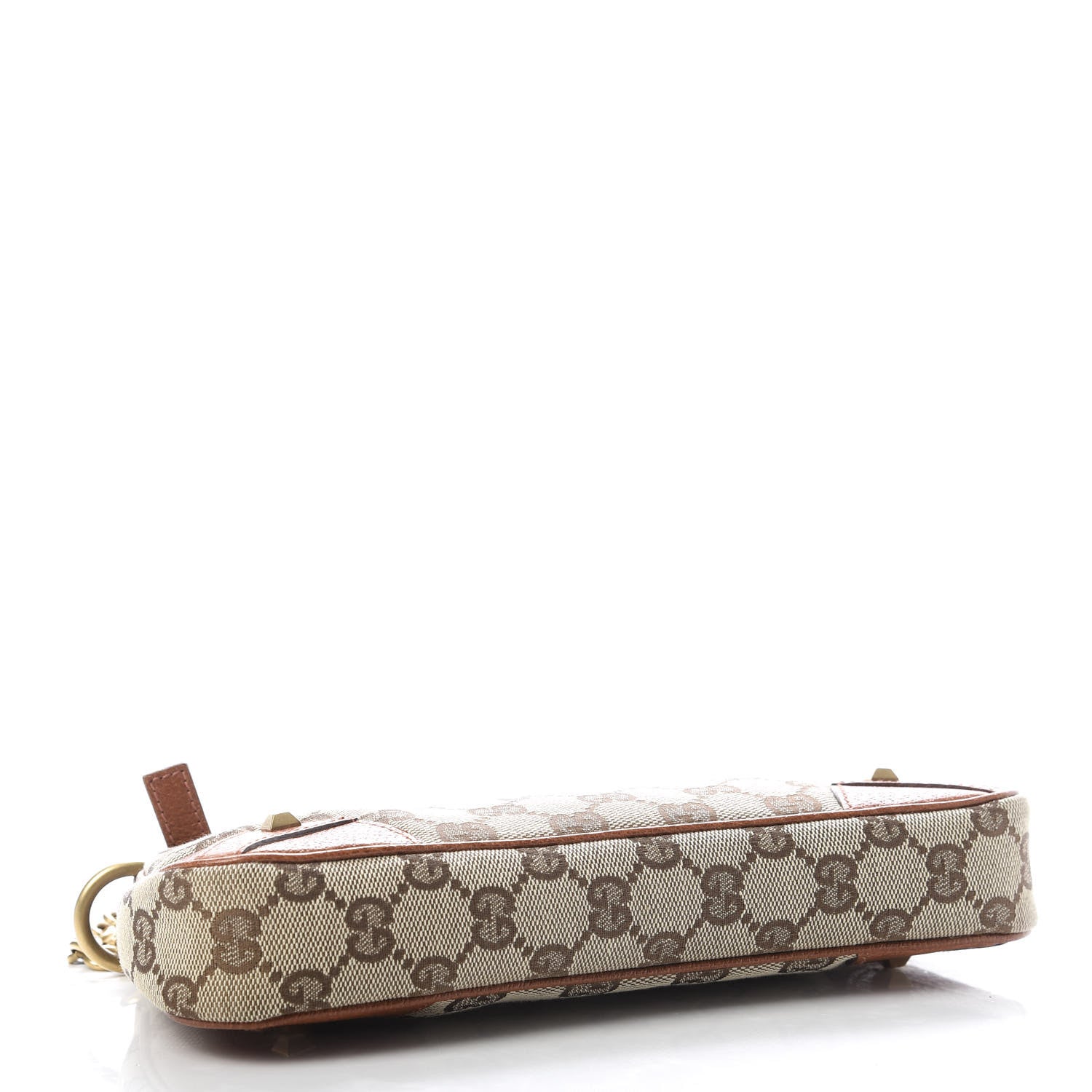 Gucci Monogram Horsebit Nail Chain Pochette Orange 4 of 10