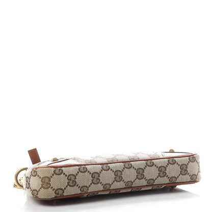 Gucci Monogram Horsebit Nail Chain Pochette Orange 4 of 10