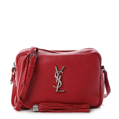 Saint Laurent Lambskin Monogram Lou Camera Bag Eros Red 1 of 5