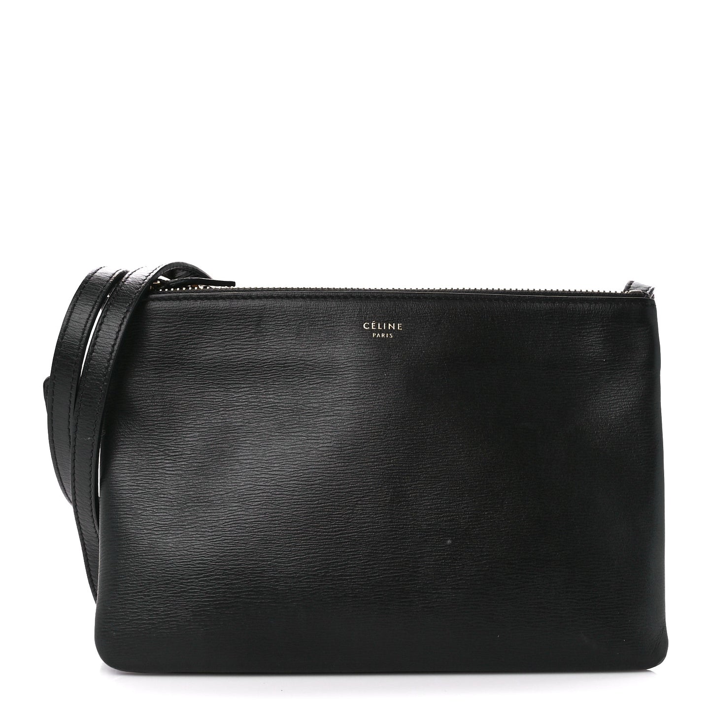 Liege Calfskin Small Trio Crossbody Bag Black