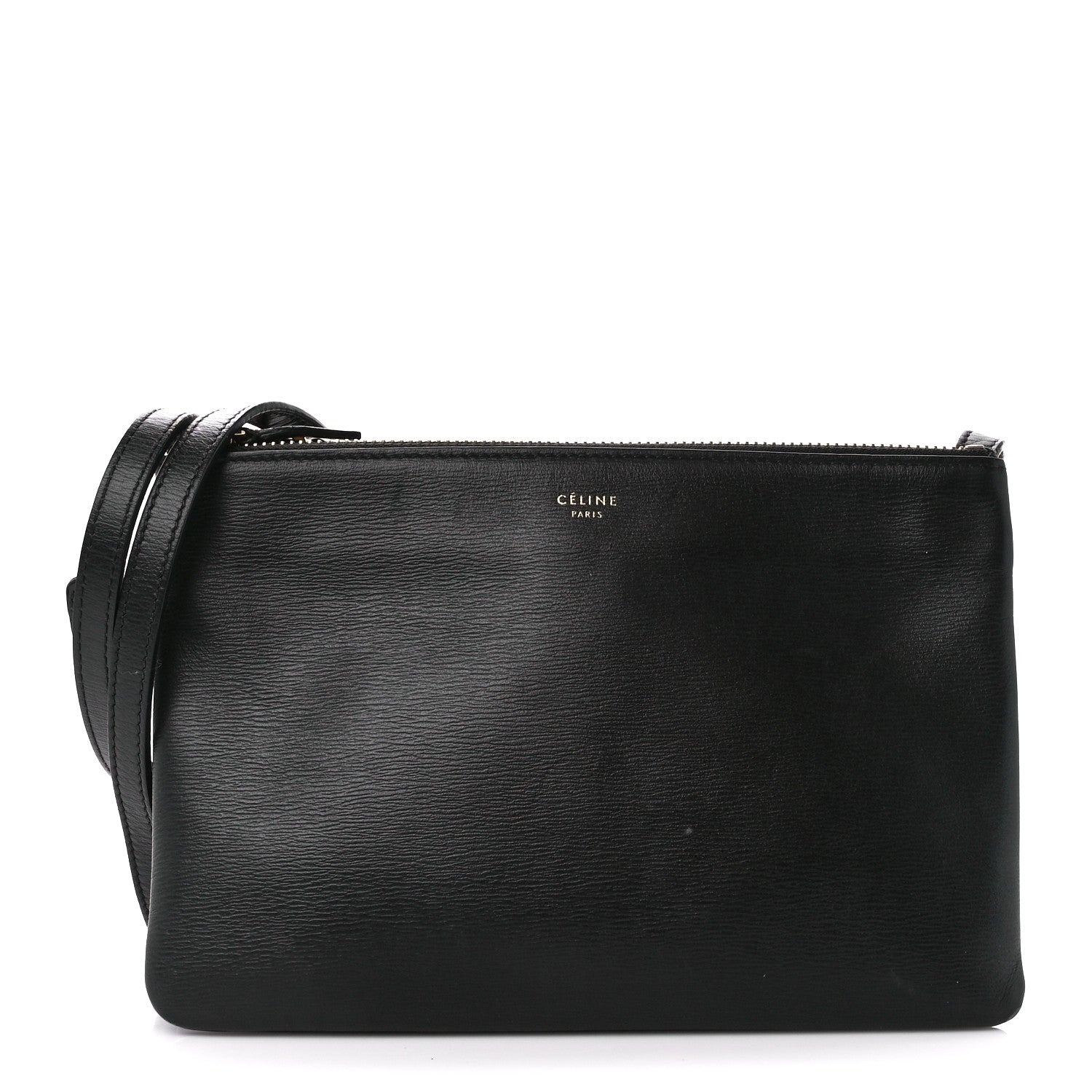 Celine Liege Calfskin Small Trio Crossbody Bag Black 1 of 13