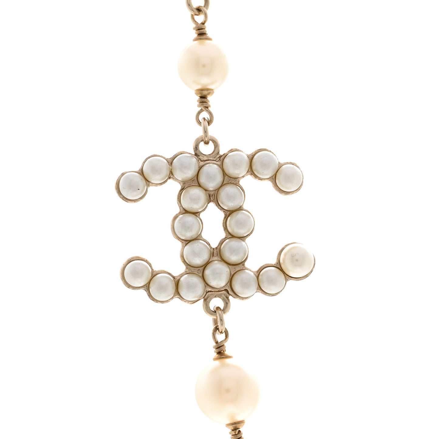 Irregular Pearl CC Short Necklace Gold