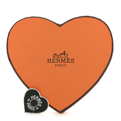 Hermes Palladium Coeur Scarf Ring Black 4 of 4