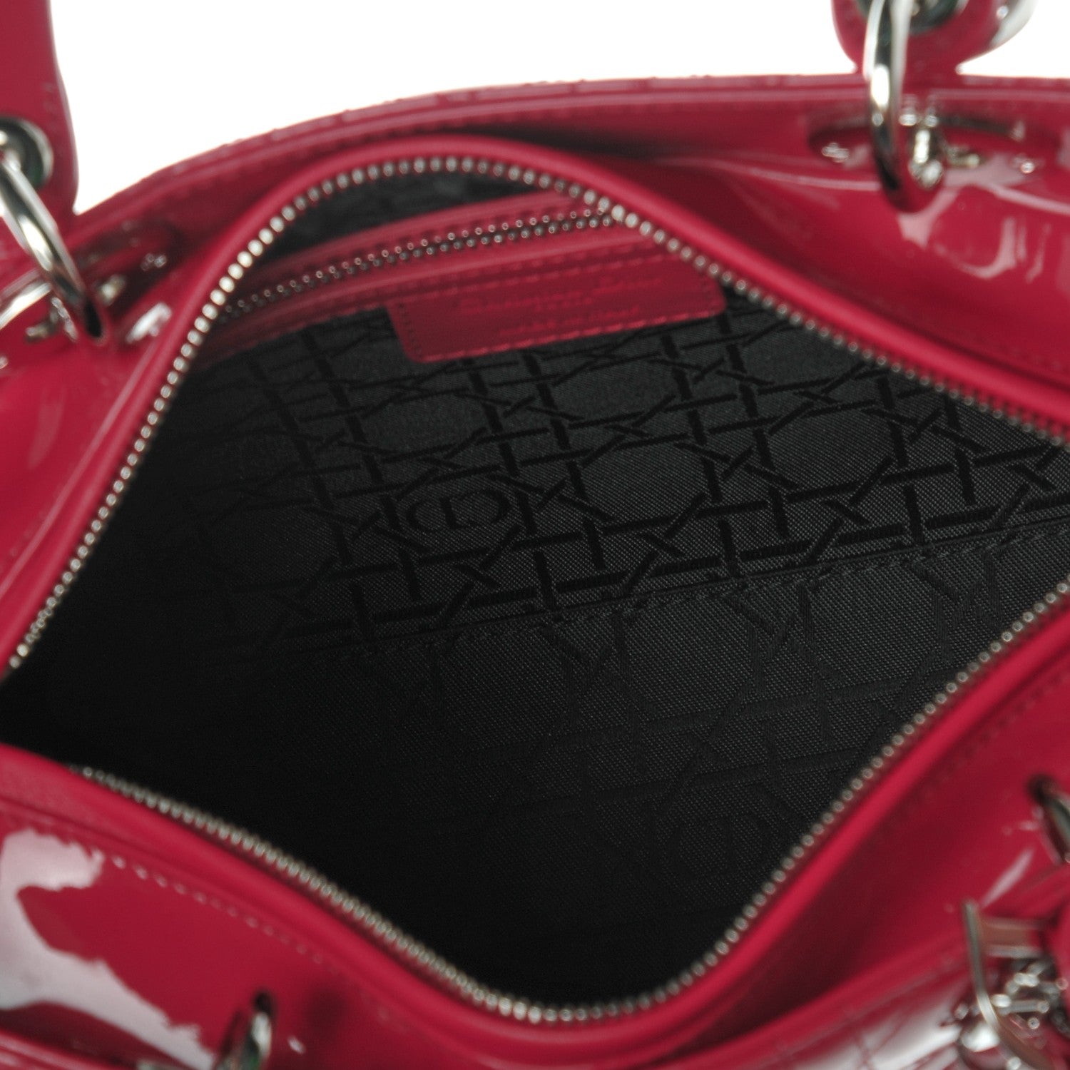 Christian Dior Patent Cannage Medium Lady Dior Fuchsia 5 of 8