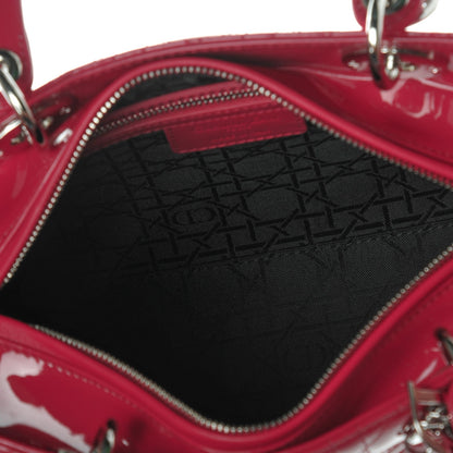 Christian Dior Patent Cannage Medium Lady Dior Fuchsia 5 of 8