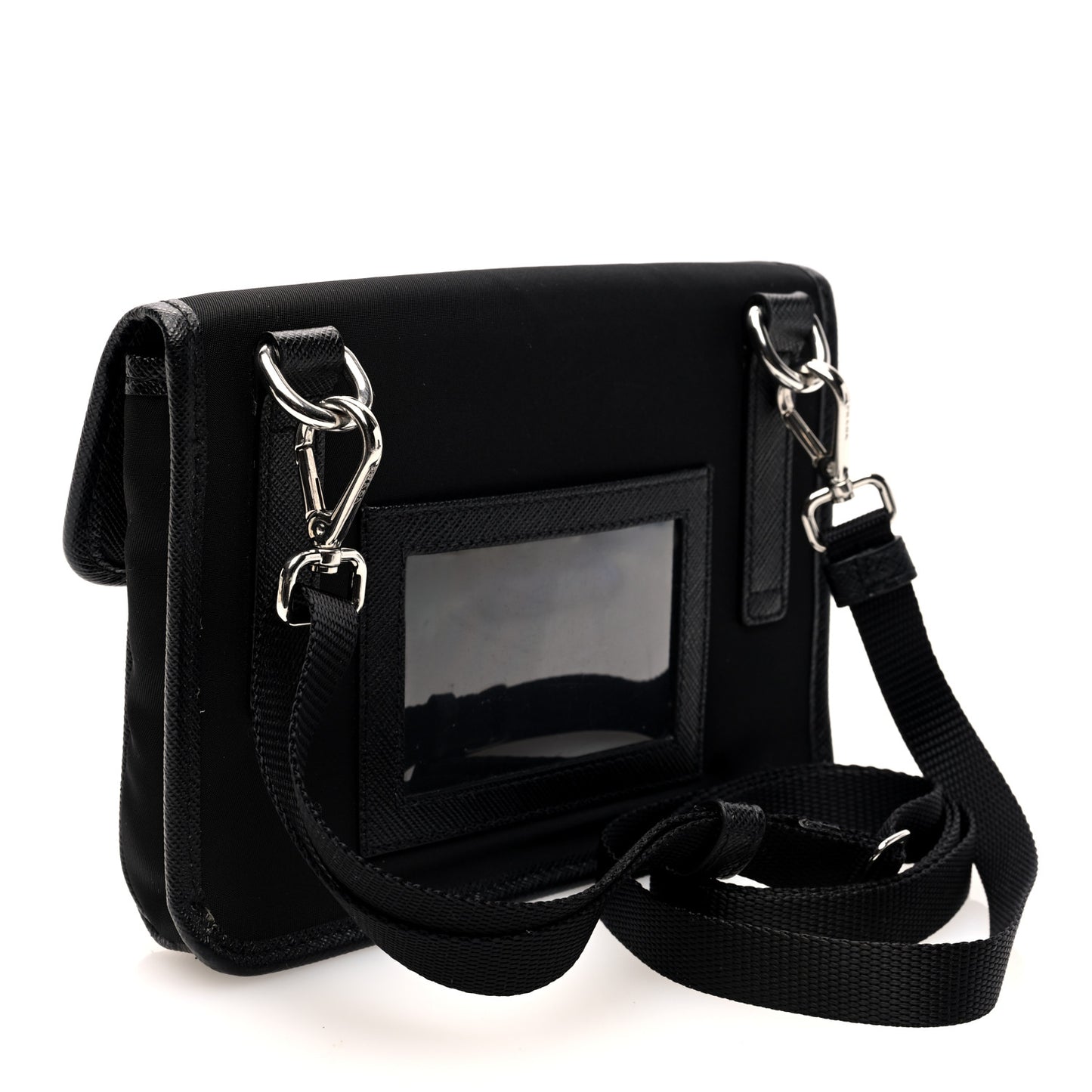 Re-Nylon Saffiano Smartphone Case Crossbody Black