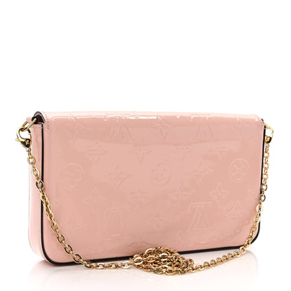 Louis Vuitton Vernis Felicie Chain Wallet Rose Ballerine 4 of 11
