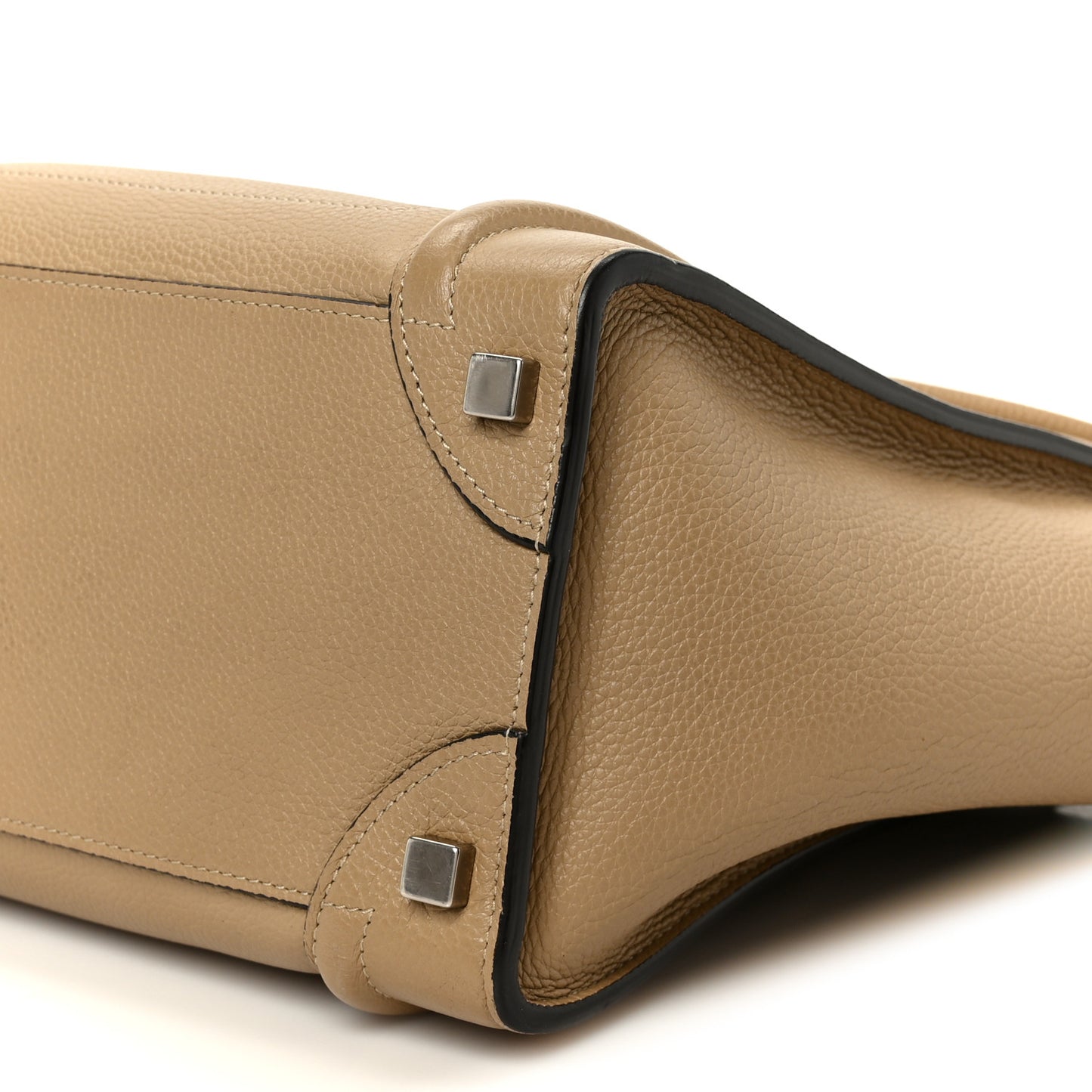 Drummed Calfskin Micro Luggage Dune