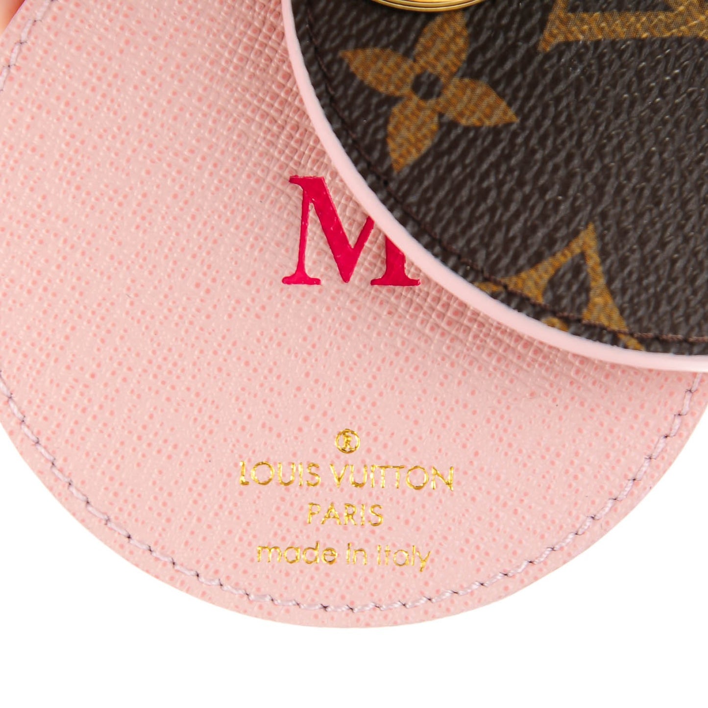 Monogram LV Mirror Key Holder Rose Ballerine