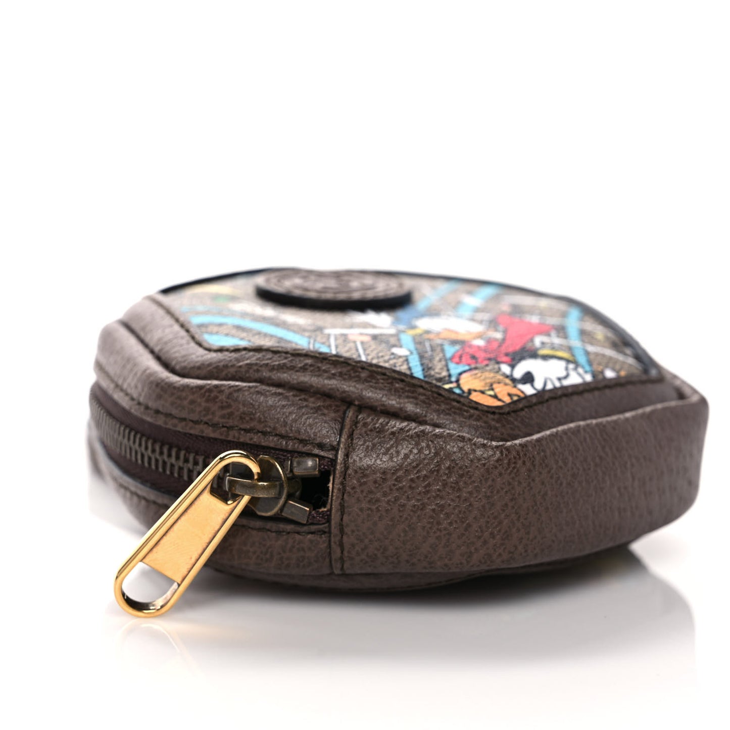 X DISNEY GG Supreme Monogram Donald Duck Interlocking G Coin Pouch Beige Multicolor New Acero