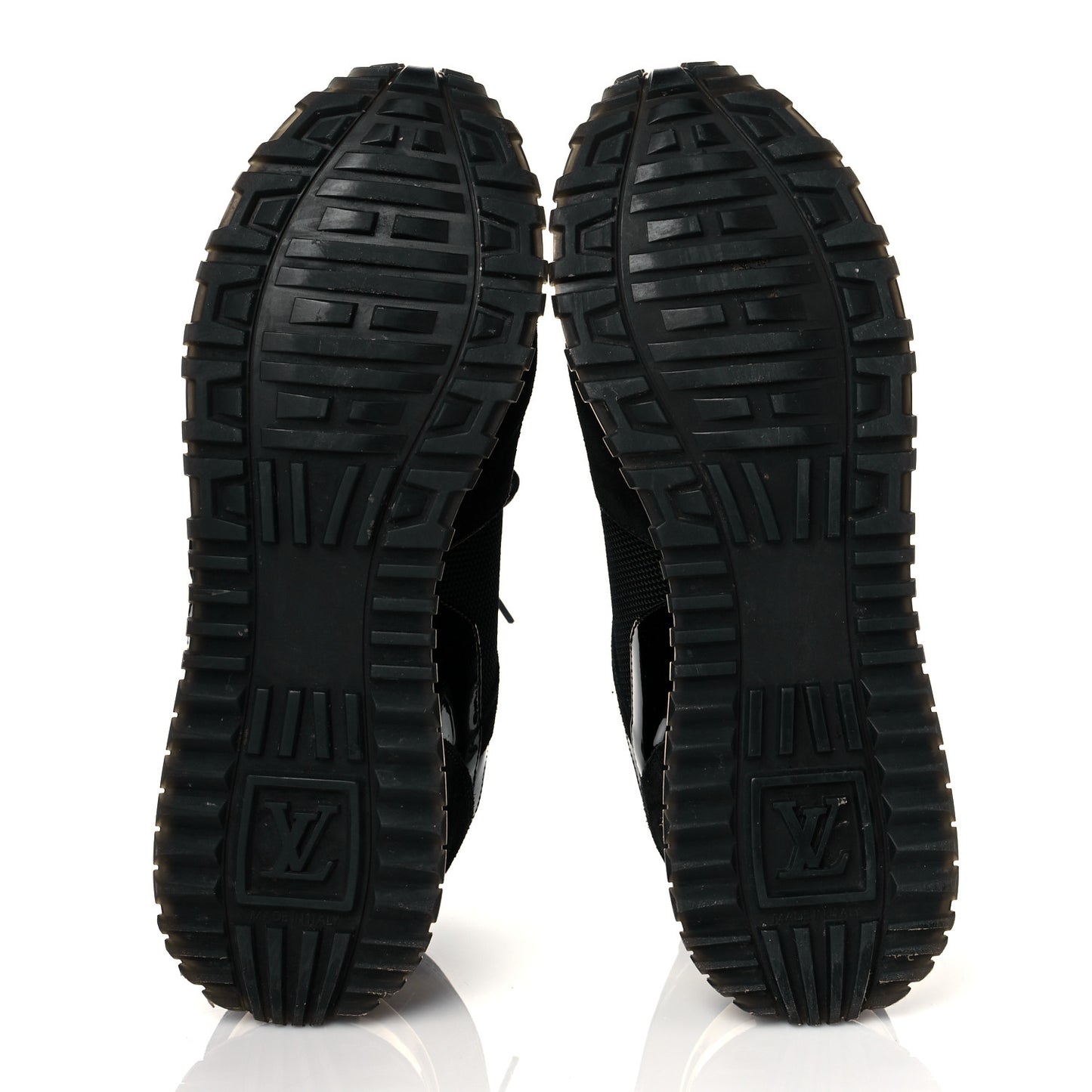 Suede Monogram Run Away Sneakers 37.5 Black