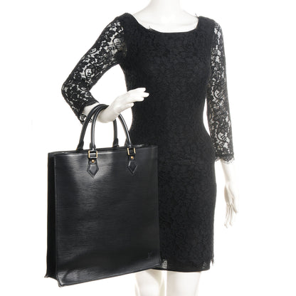 Louis Vuitton Epi Sac Plat GM Black 2 of 7