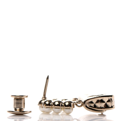 Chanel Pearl Quilted Flap Brooch Gold 4 of 5