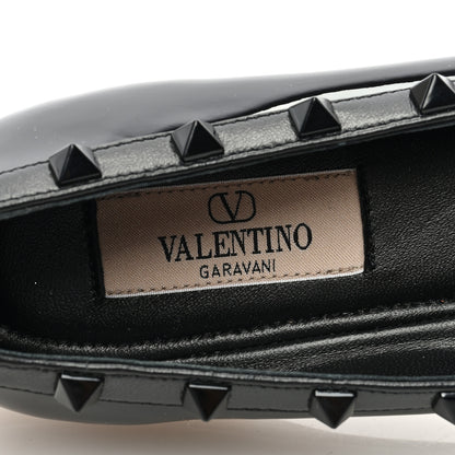 Valentino Garavani Patent Nappa Rockstud Ballerina Flats 39 Black 7 of 8