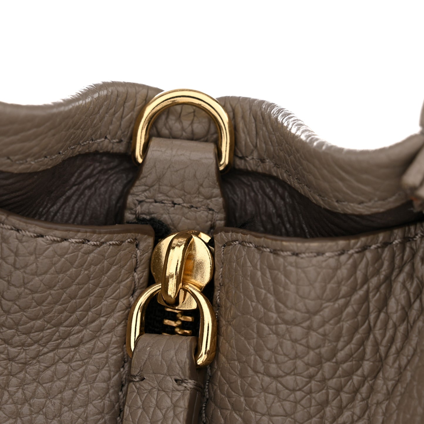Grained Calfskin Small The Tote Bag Cement