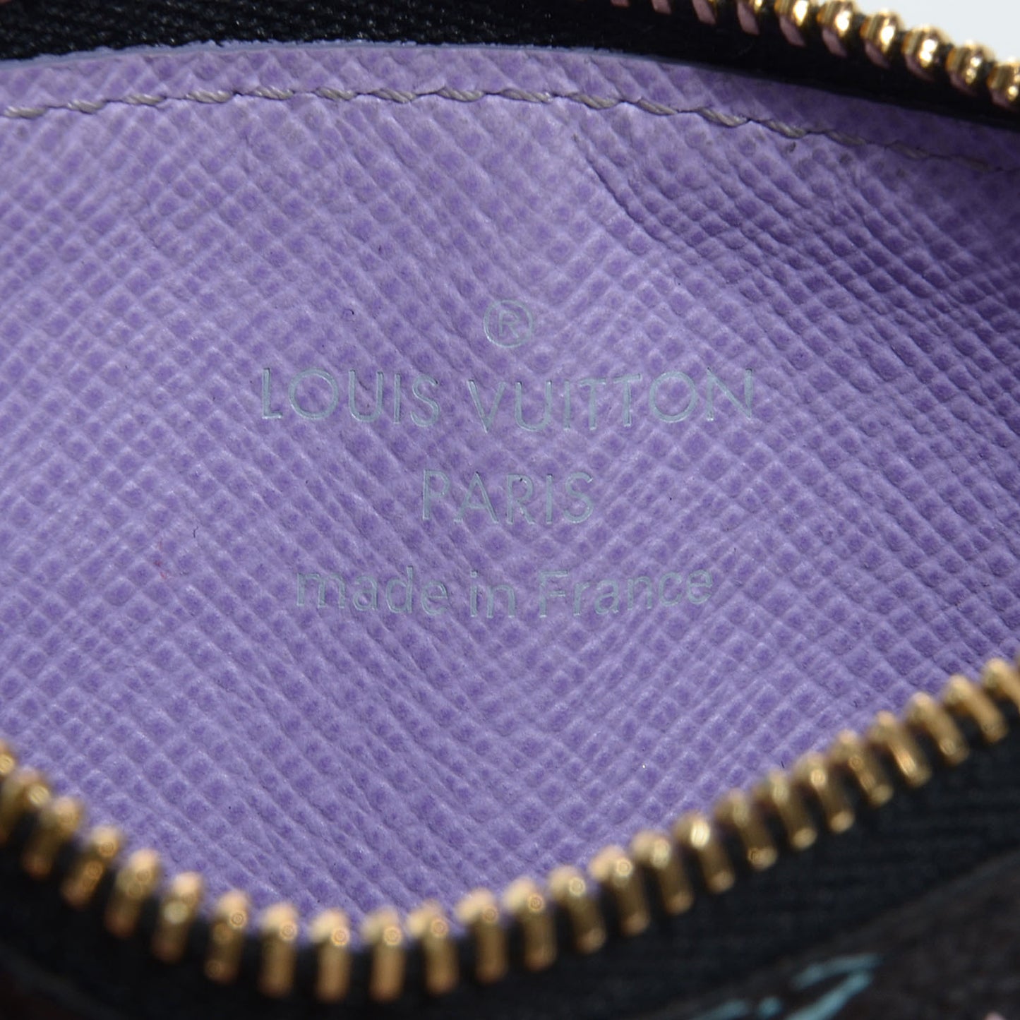 Monogram Multicolor Key Pouch Black Violet