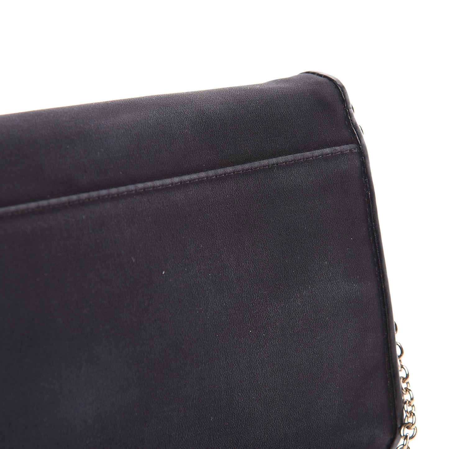 Canvas Patch Letters Riviera Clutch Black