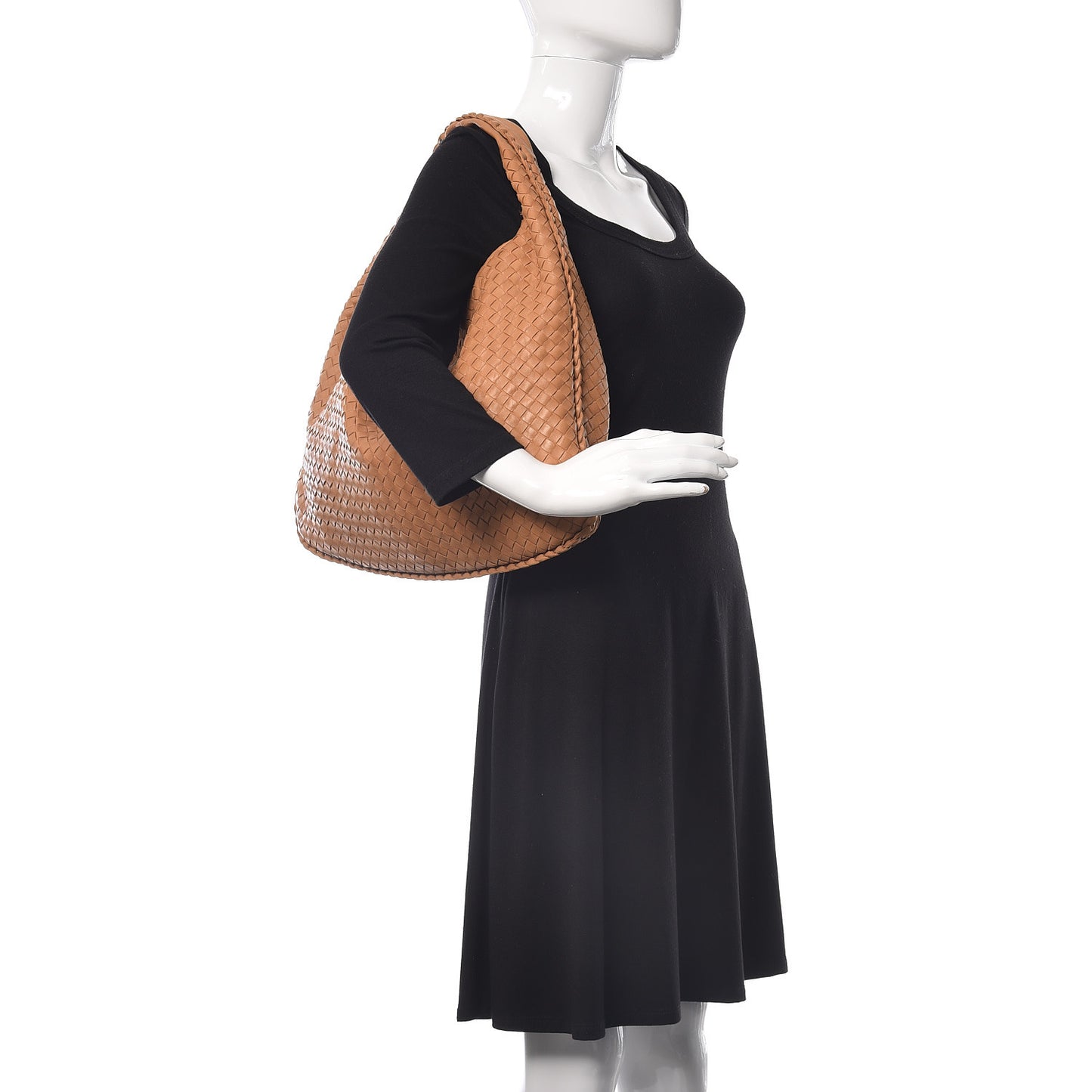 Nappa Intrecciato Large Veneta Hobo Noce