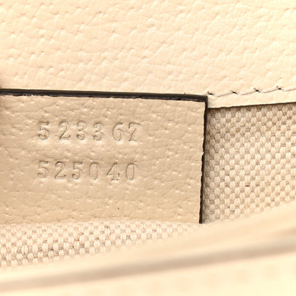 Gucci Textured Calfskin Crystal Bamboo Web Mini Dionysus Top Handle Bag Mystic White 7 of 9