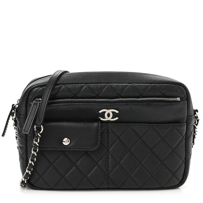 Chanel Calfskin Quilted Ultra Pocket Camera Case Black 1 of 10