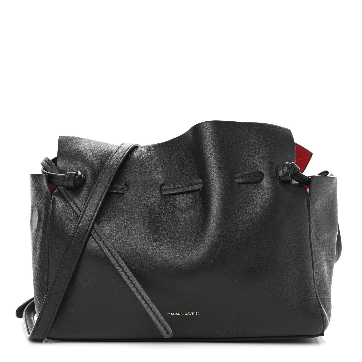 Mansur Gavriel Lambskin Mini Protea Bag Black Flamma 1 of 8