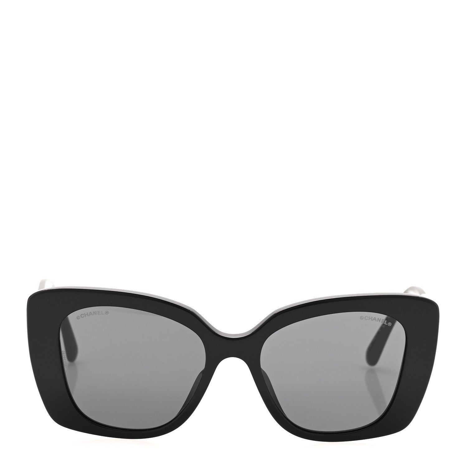 Chanel Acetate Strass Square Sunglasses 5422-B-A Black White 2 of 8