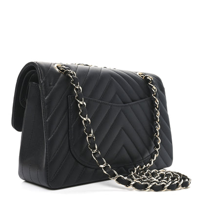 Chanel Caviar Chevron Quilted Small Double Flap Black 4 of 21