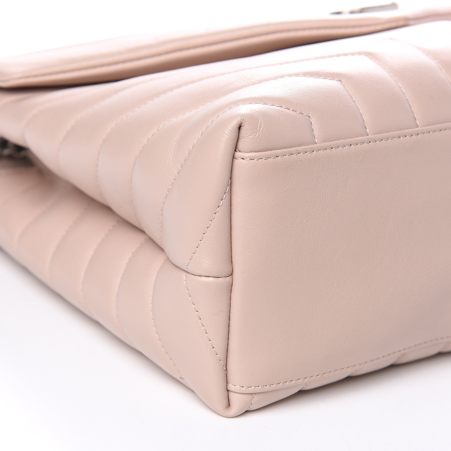 Saint Laurent Calfskin Y Quilted Monogram Medium Loulou Chain Satchel Rose Antic 8 of 11