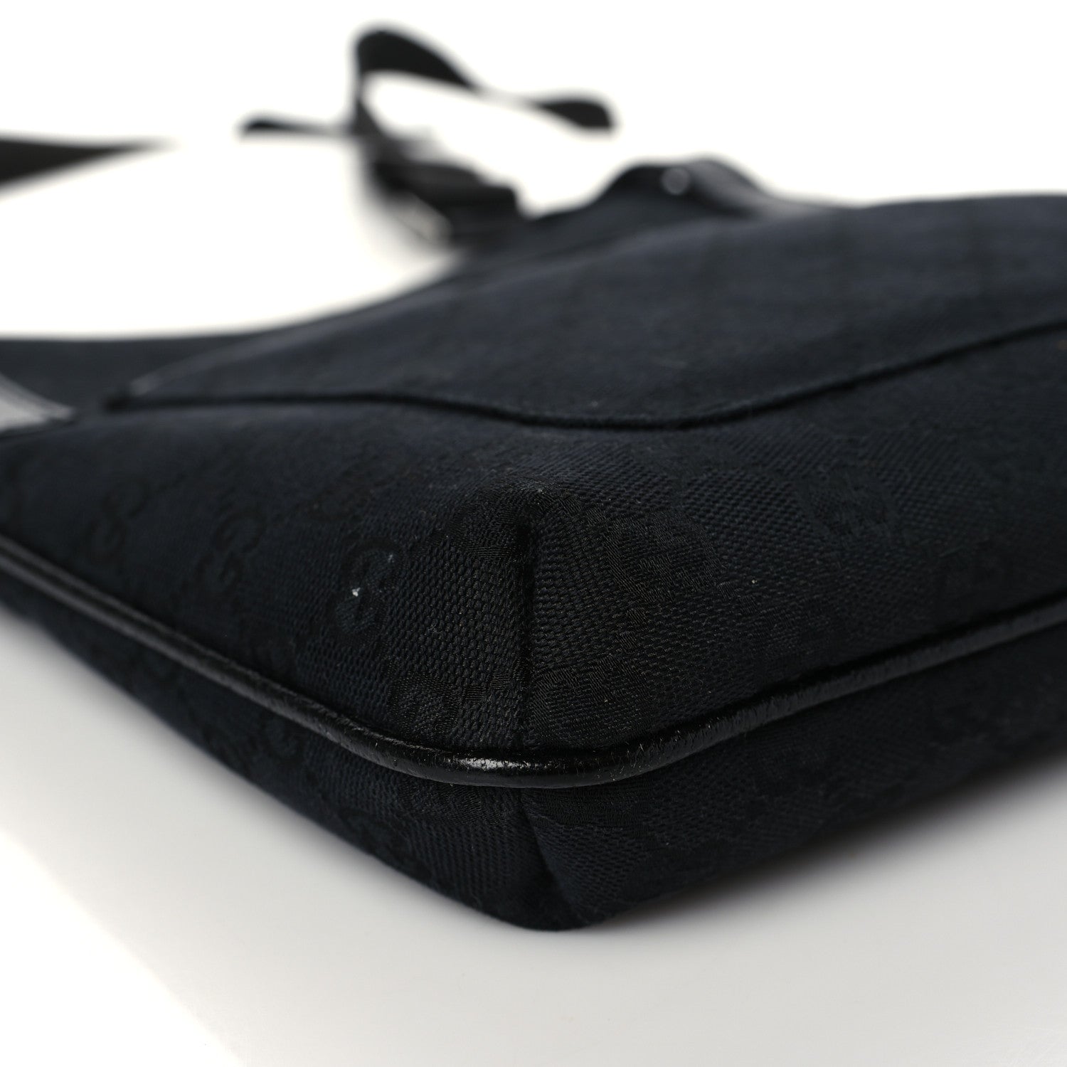 Gucci Monogram Flat Messenger Bag Black 9 of 11